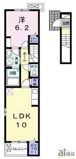 グランクレールD【2階】の間取り