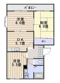 シャインブライトリー壱番館【2階】の間取り
