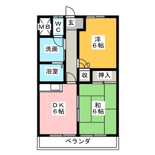 メゾン穂波【2階】の間取り