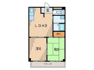 アメノカサ鳴尾【6階】の間取り