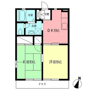 サンハイム湘南B【1階】の間取り