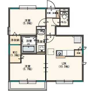 ヴィレッタA【1階】の間取り