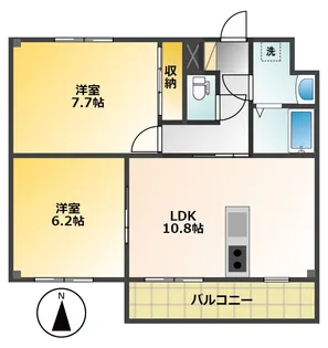 パラディッソ【2階】の間取り