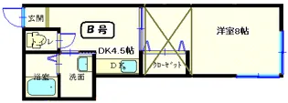 ハイツブルー【1階】の間取り