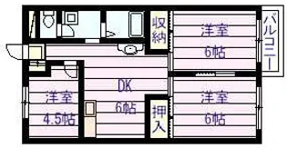 コーポ柏原【2階】の間取り
