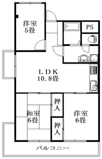ガーデンヒルズ新浜【4階】の間取り