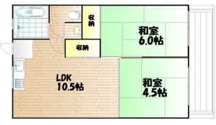 2LDKの間取り画像