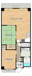 エスペランス江坂【2階】の間取り