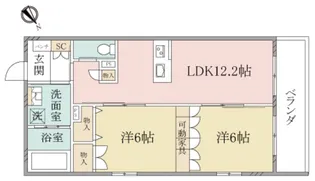 (シニア限定)ヘーベルヴィレッジ片瀬鵠沼~AI・Grandir片瀬~【2階】の間取り