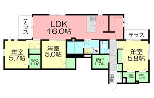 The Sky【1階】の間取り