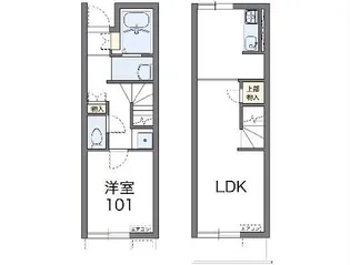 レオネクストバーン ディーII【1階】の間取り