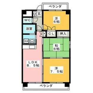 ラ・ミノール【5階】の間取り