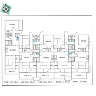 エクセル伏屋【1階】の間取り