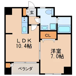 フローラル千種【9階】の間取り