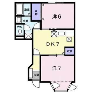 2DKの間取り画像