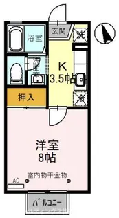 ルミナス若狭 2棟【1階】の間取り