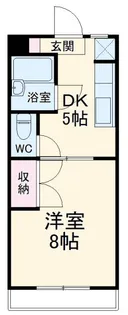 1DKの間取り画像