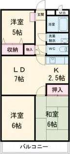 ユーミーハピネスII【3階】の間取り