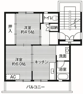 ビレッジハウス七戸【4階】の間取り