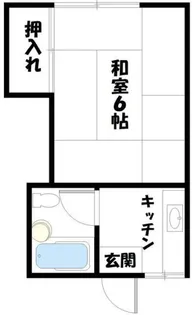 アサオカコーポ【1階】の間取り