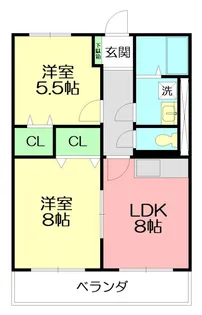 エクレール【1階】の間取り