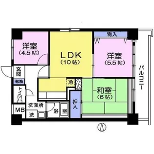 ルミエール片山【6階】の間取り