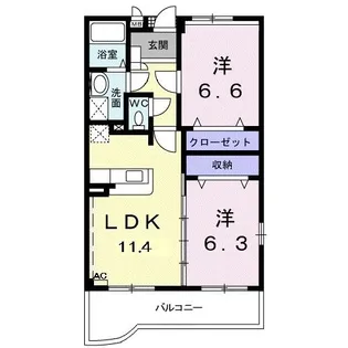 セレニータC【2階】の間取り