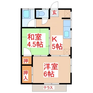加治佐アパート【1階】の間取り