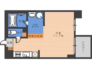 1Rの間取り画像