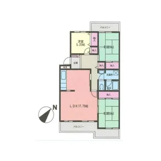 神奈川県厚木市森の里1【マンション】の間取り