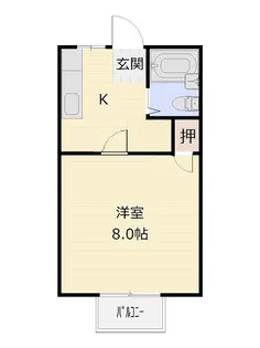 ハイツ南山A【1階】の間取り