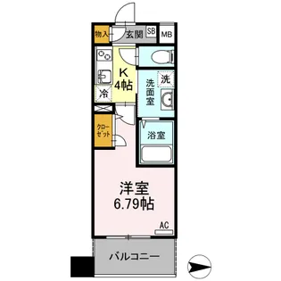コンフォートレジデンス仙台東口【8階】の間取り