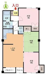 サンパーラ板垣パート2【1階】の間取り