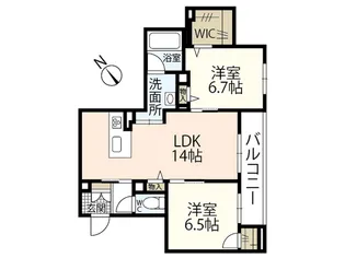 アズール庚午北【3階】の間取り