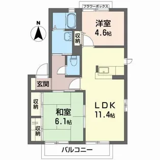 リヴェールA【2階】の間取り