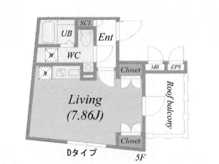 B.G.Grand Togoshiginza【5階】の間取り