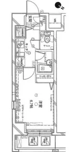 1DKの間取り画像