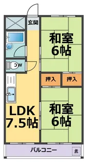 パインリーフ甲子園【2階】の間取り