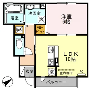 1LDKの間取り画像