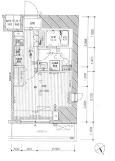 東京都北区田端新町3【マンション】の間取り