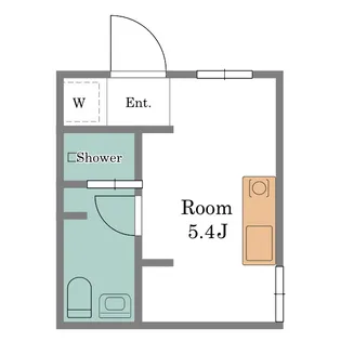 1Rの間取り画像