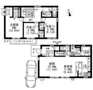 東京都練馬区南田中1【一戸建】の間取り
