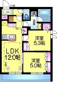 千葉県松戸市小山【マンション】の間取り