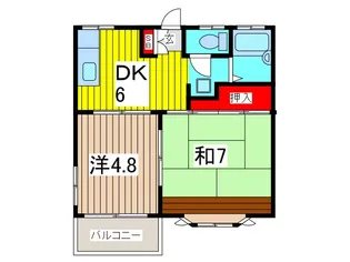 ドエル領家【1階】の間取り
