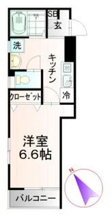 1Kの間取り画像