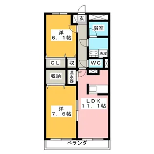 トワイエ西郷【2階】の間取り