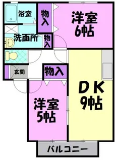 セジュール下川俣【1階】の間取り