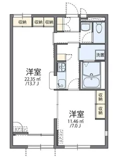 レオパレスノウムレジデンスII【1階】の間取り