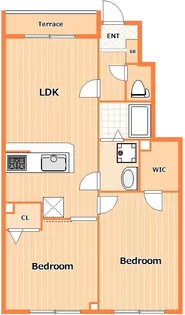 リマーレソプラ弐番館【1階】の間取り