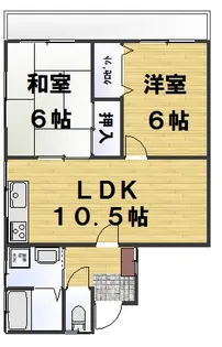 明石コーポA【1階】の間取り